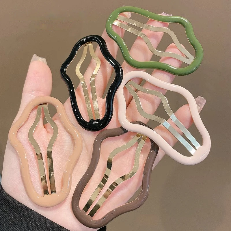 云朵状镂空碎发BB夹可爱公主时尚小女孩刘海一字侧边夹女后脑勺夹