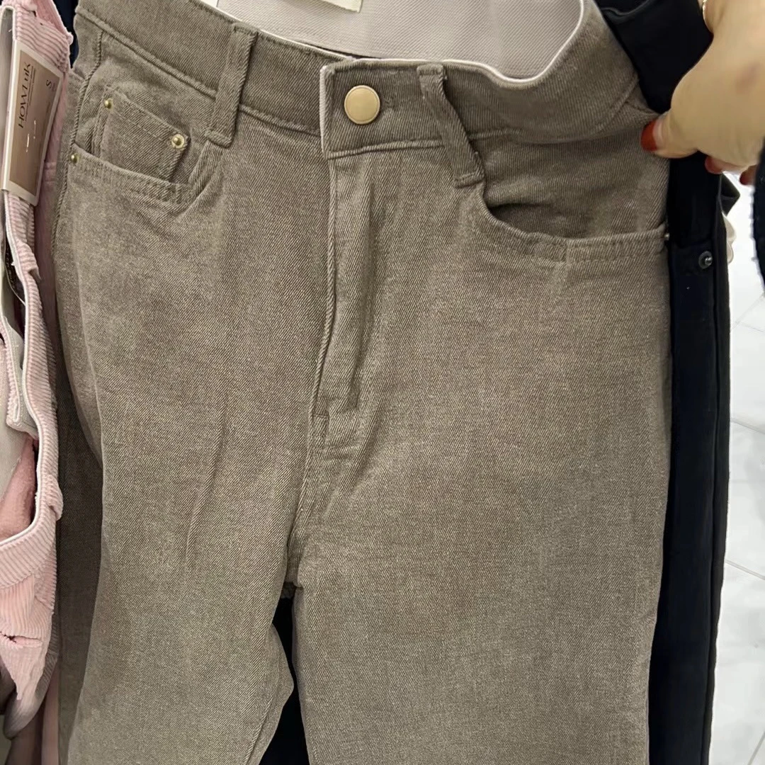 红姐严选30347韩直筒牛仔裤