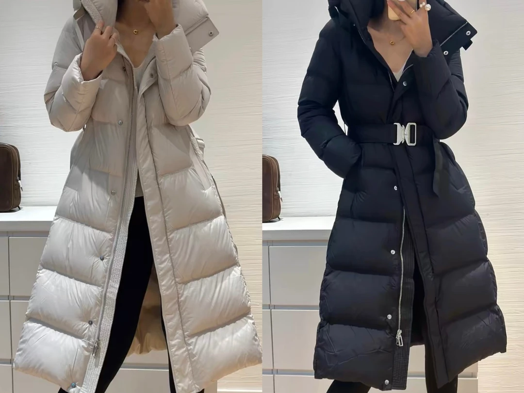 红姐严选高级感宽松连帽长款羽绒服31137