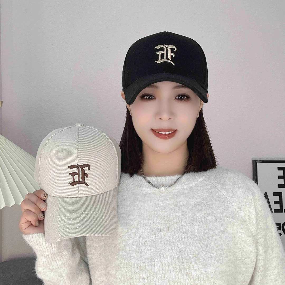 2025新款立体刺绣帽子秋冬男女通用潮时尚鸭舌帽硬顶有型棒球帽