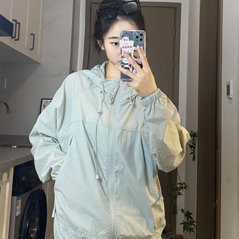 UPF50+户外运动夏季新品情侣款长袖轻薄防紫外线连帽防晒衣皮肤衣