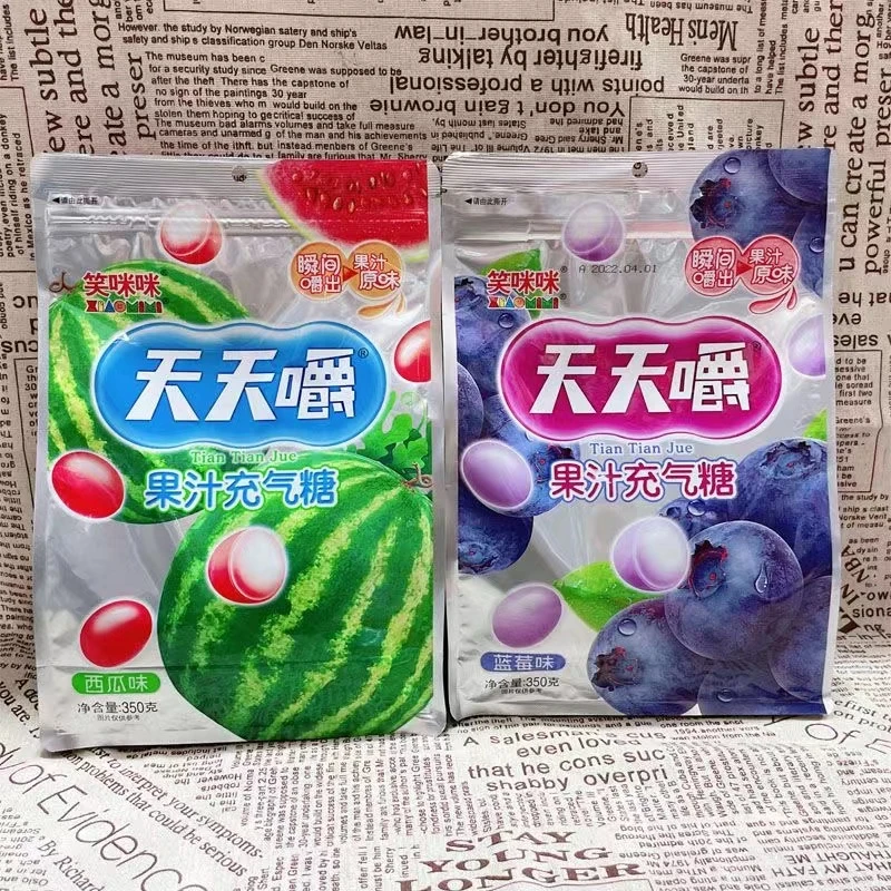 天天嚼果汁充气糖笑眯眯喜糖果软糖90后怀旧小吃休闲零食