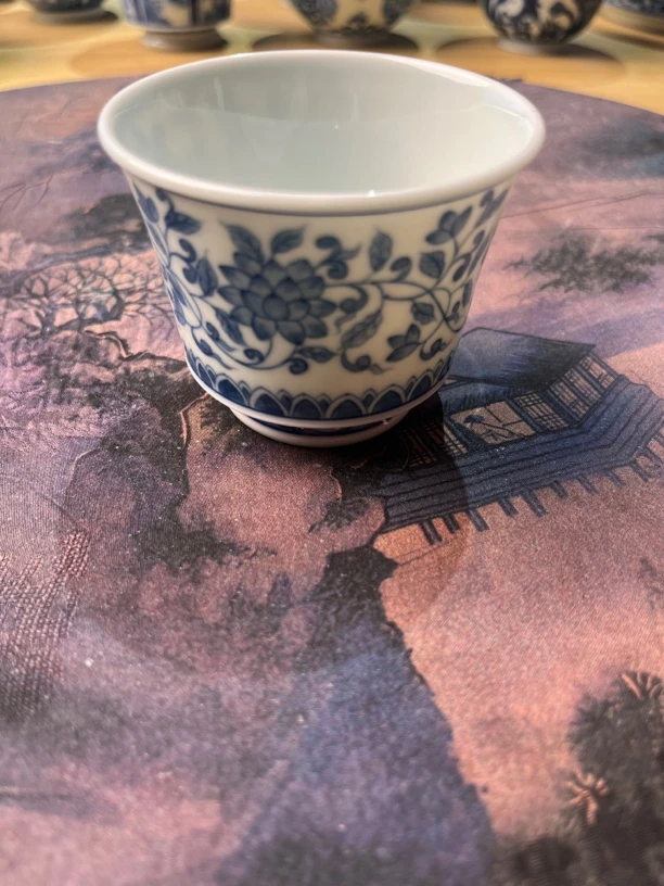 景德镇镹曰陶手绘柴窑马蹄单杯80cc