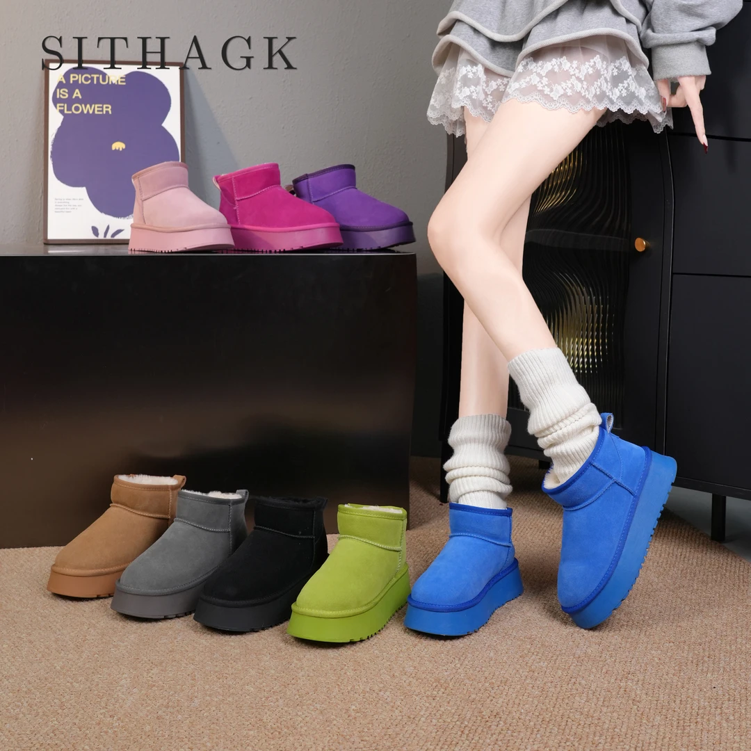 【筱棠专属】厚底雪地棉保暖加绒经典百搭冬季保暖真皮女靴FY888