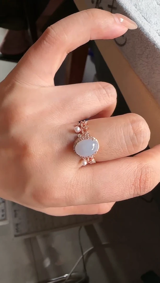 【闪购商品】翡翠戒指银S925镶嵌戒指006