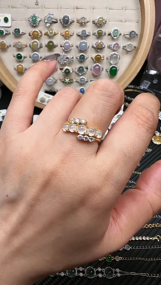 【闪购商品】翡翠戒指银S925镶嵌戒指25