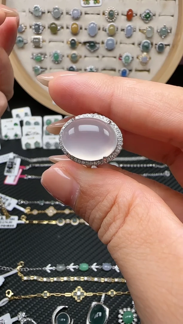【闪购商品】玛瑙/玉髓戒指银S925镶嵌戒指玉髓
