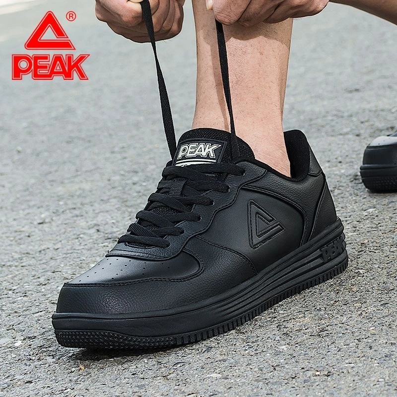 Peak/匹克休闲板鞋防滑耐磨四季款休闲鞋百搭男士潮流秋季黑色