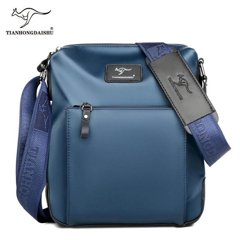 防水牛津布男包斜挎包蓝色男士包包简约大容量商务休闲背包跨包潮