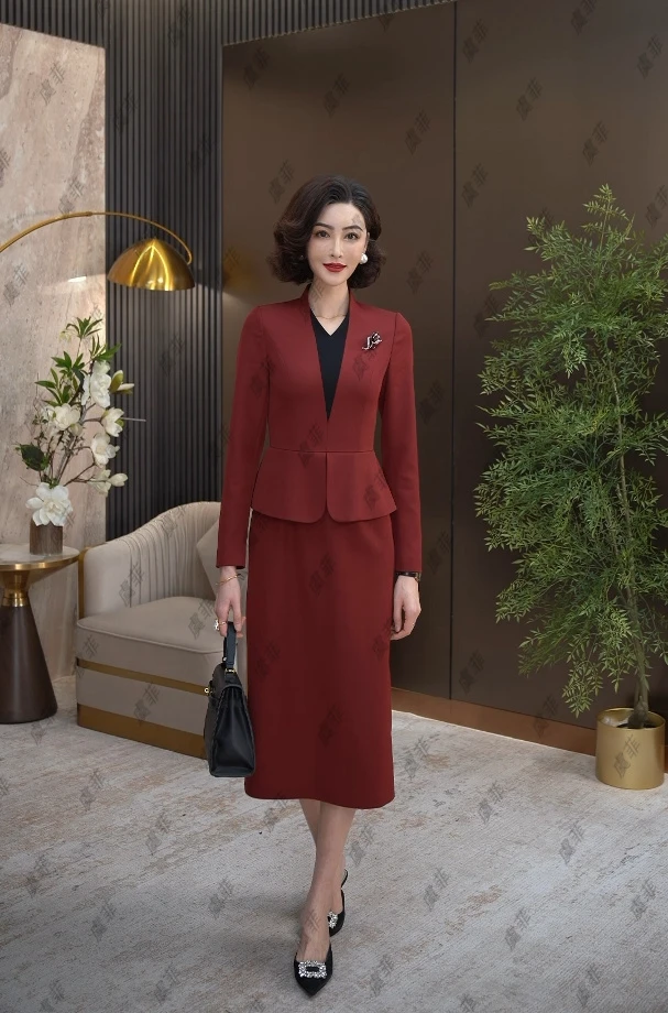 2025新款假两件套装气质女装连衣裙秋季高级显瘦时尚长袖裙WF3111