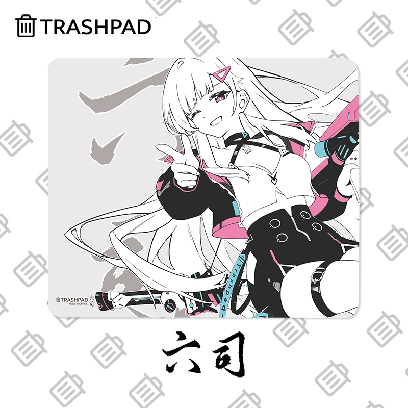 Trashpad【六司】少女图案二次元鼠标垫电竞游戏鼠标垫FPS鼠标垫