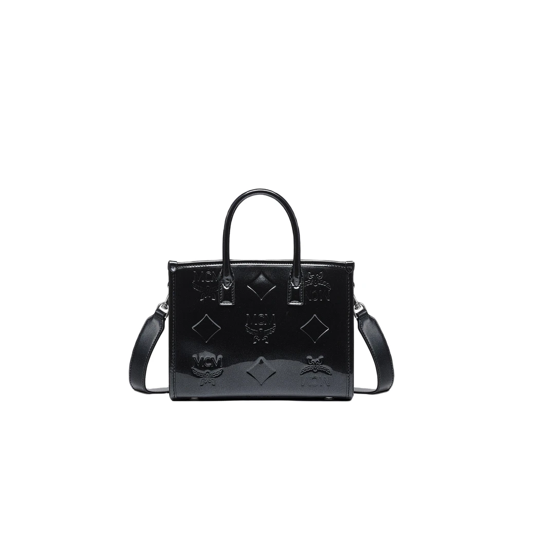 【新品】MCM MUNCHEN MAXI漆皮慕尼黑手提包女士背提包时尚单肩包