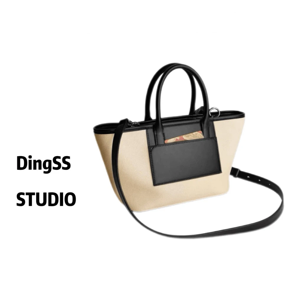 【珊珊推荐】拼色托特包2024新款翅膀包手提大容量单肩斜挎包