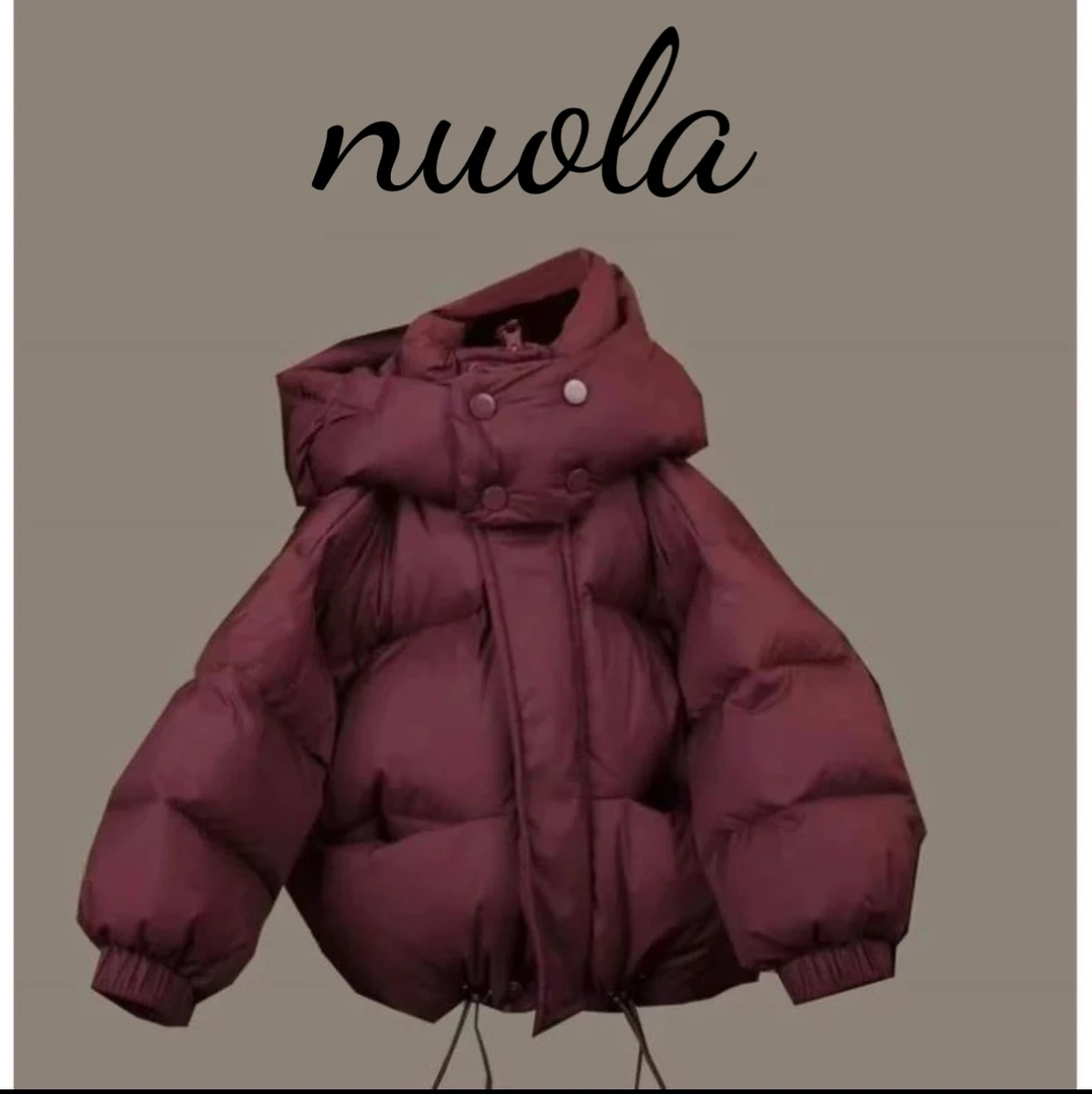 儿童冬新款美拉德简约加棉棉服连帽男女童保暖洋气摩卡色上衣潮