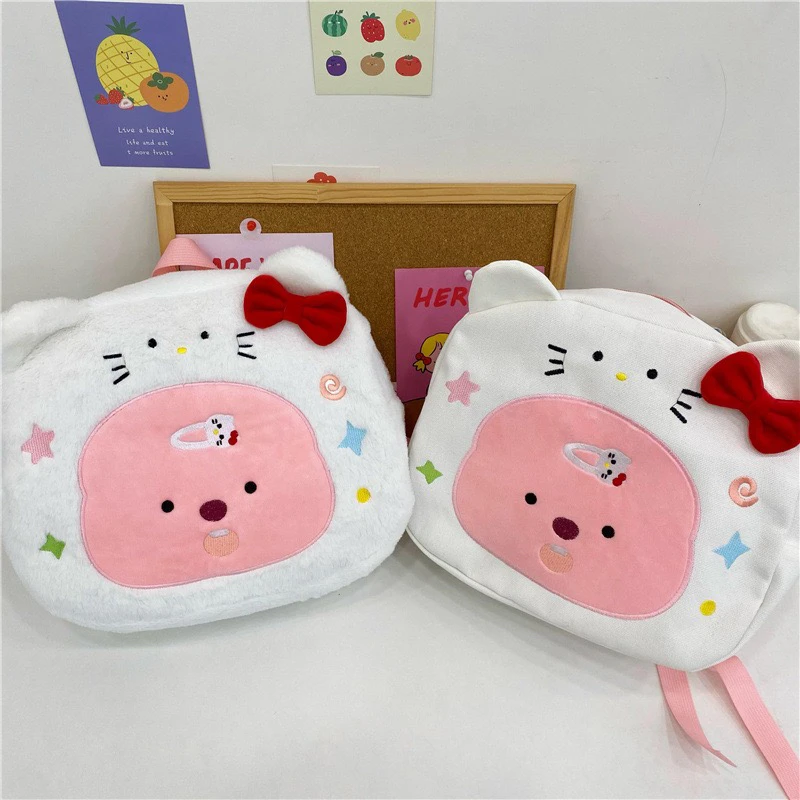 日系可爱卡通KT海狸小猫卢比书包大容量背包甜美少女百搭双肩包