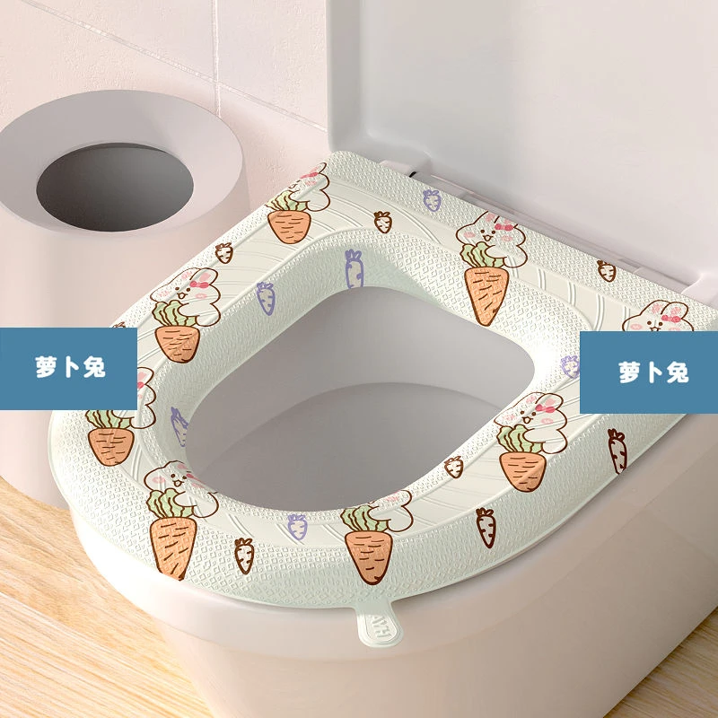 马桶垫可水洗家用防水免洗四季通用粘贴式坐垫坐便套座圈贴垫印花