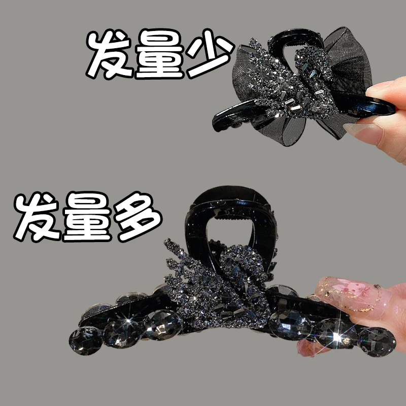 精致天鹅小发夹轻奢气质盘发抓夹子女后脑勺发卡侧边夹碎发刘海夹