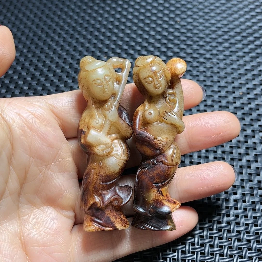 白玉菩提吊坠摆件