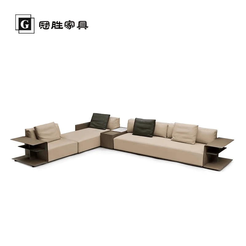 水母沙发意式极简别墅大平层大户型客厅L型港式轻奢沙发套装家具