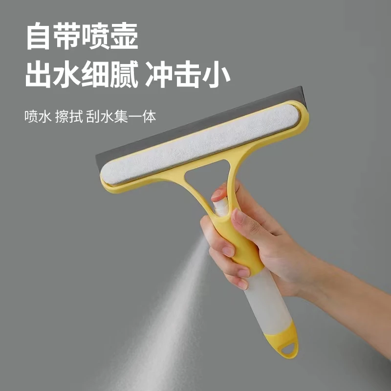 一体式喷水玻璃刷擦玻璃神器家用刮洗玻璃刮水器窗户清洁刷擦窗器