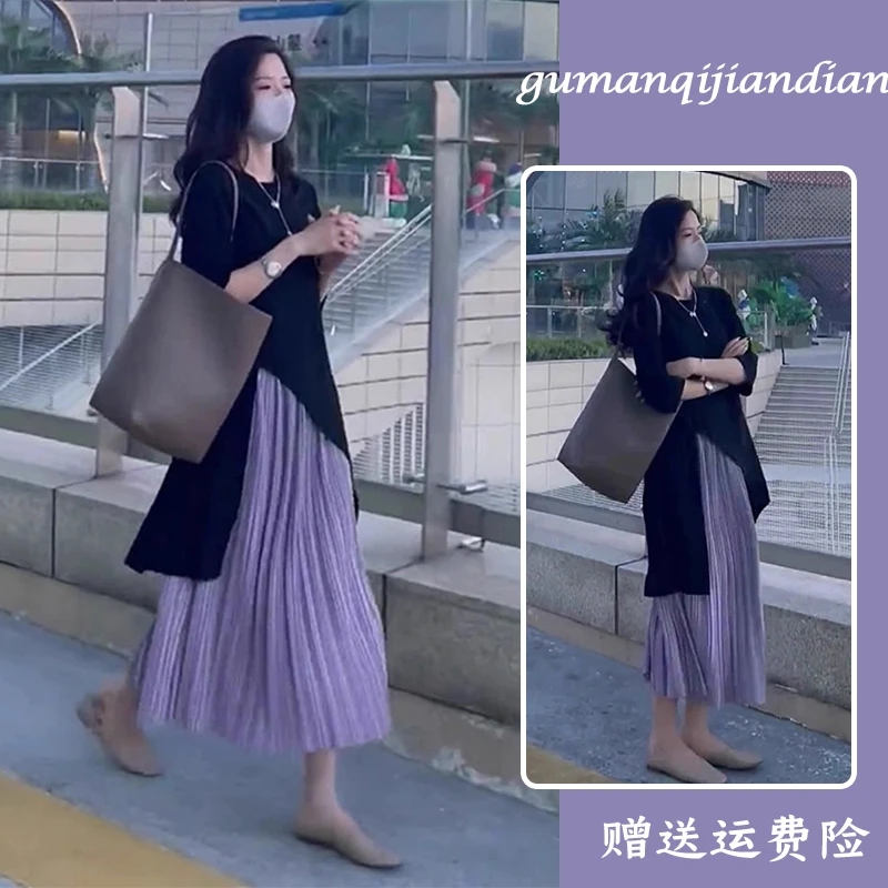 海边度假气质紫色连衣裙子女装2025新款夏季法式独特绝美沙滩长裙