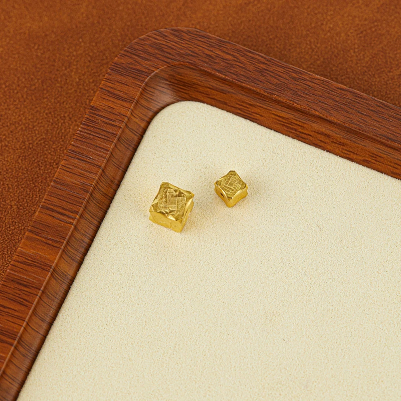 【乐小福珠宝】方糖*18K金挂饰配件多样性发货发其一