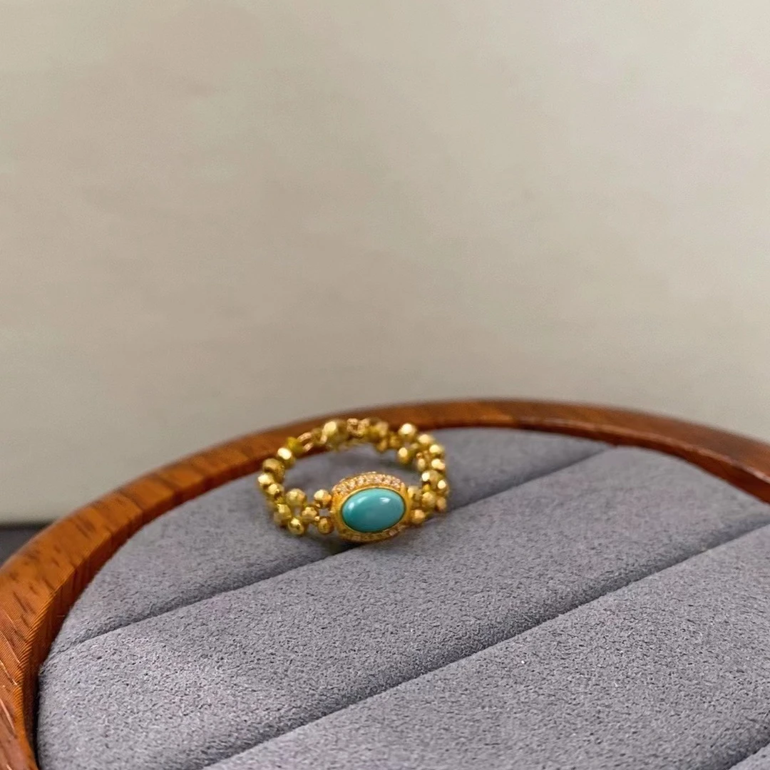 【乐小福珠宝】18K金绿松石戒指