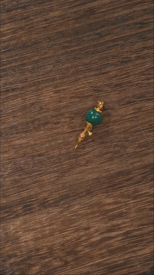 【闪购商品】绿松石挂饰18K金镶嵌挂饰