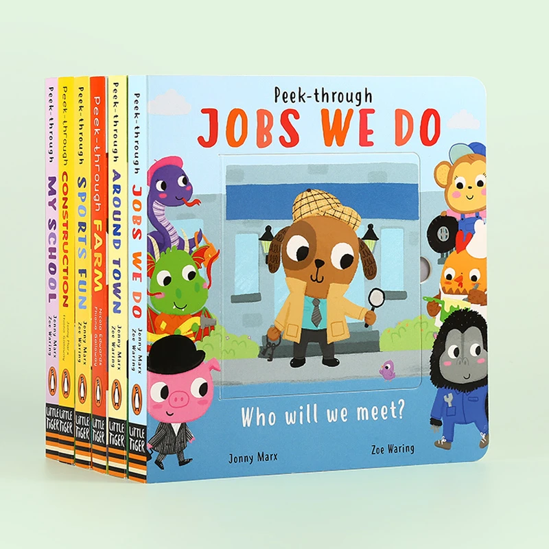 小彼恩Peek-through偷偷看系列翻翻书 6册 英文原版 点读版