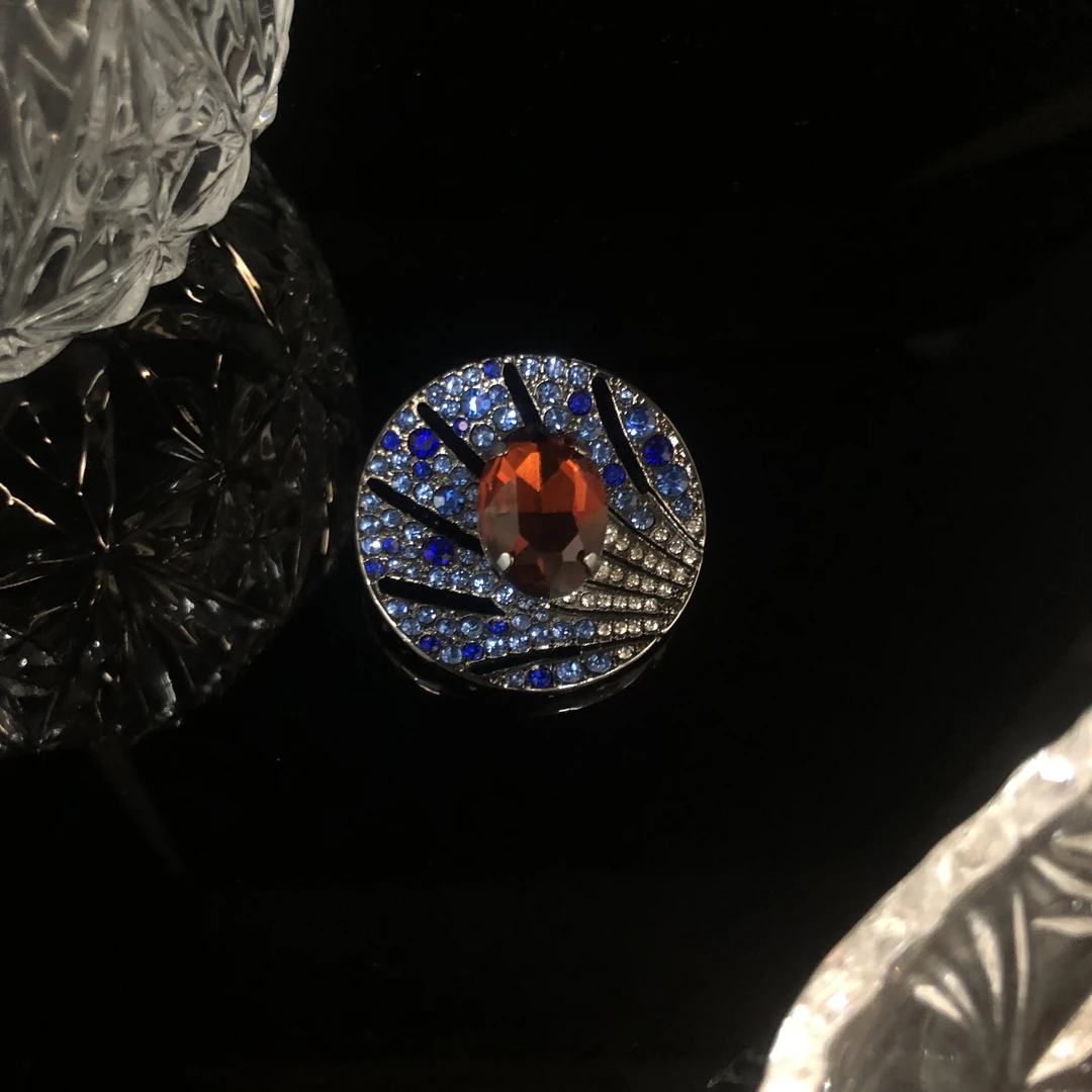 AOPOSS白姿 镀K金 [橘子海胸针]胸针美拉德风蓝色时尚首饰