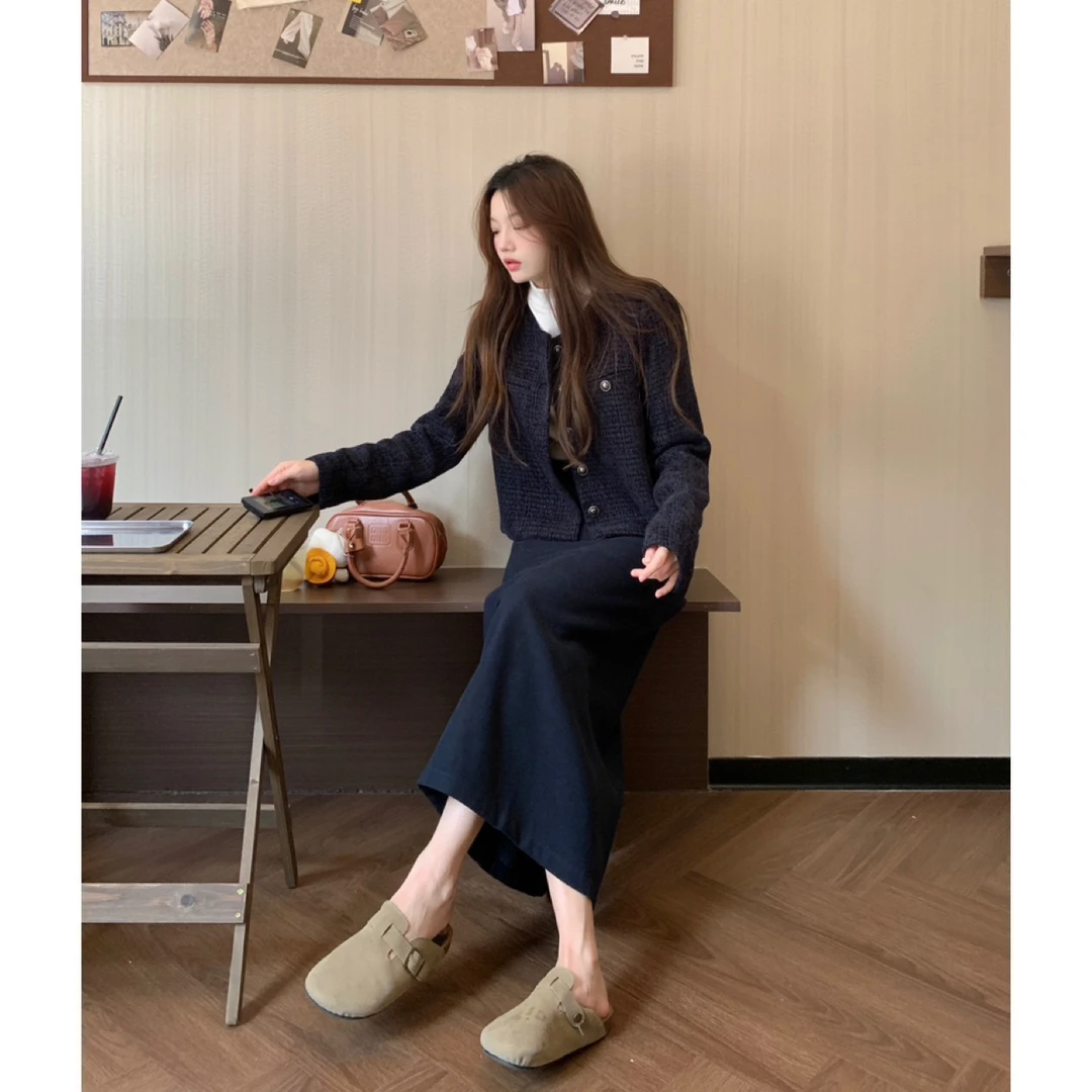 《首尔氛围》小香风外套女秋季休闲短款小众气质韩系套装Y855Y860