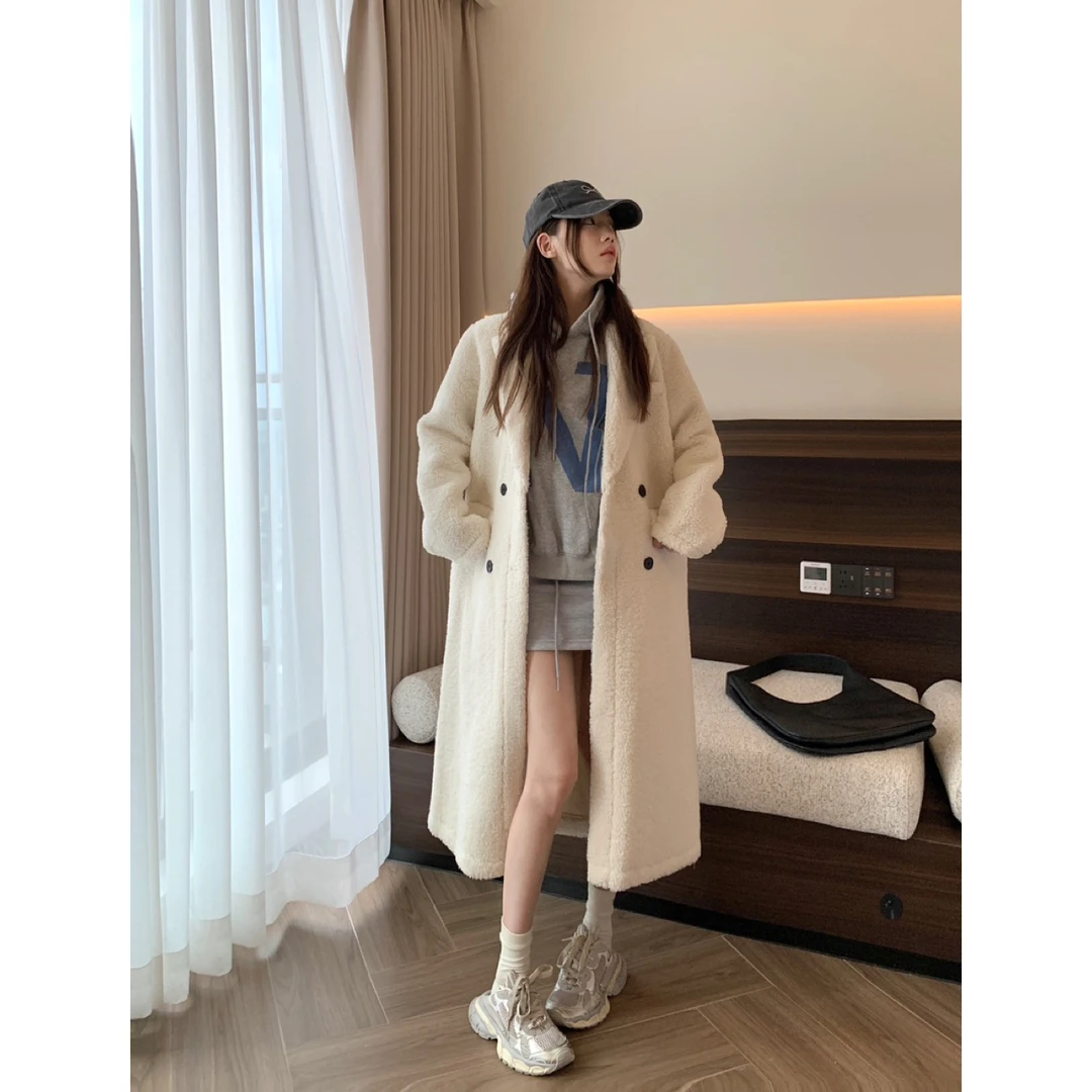 大码【暖冬密码】大衣宽松中长款加厚韩版秋冬防寒防风过膝外套