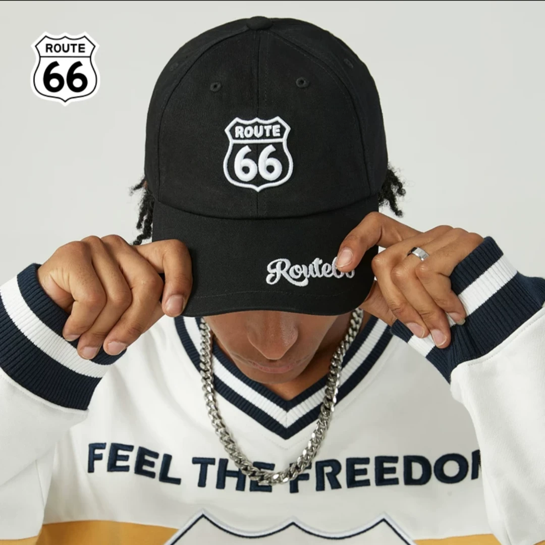 66号公路/ROUTE66男女同款硬顶遮阳棒球帽显脸小太阳帽百搭鸭舌帽