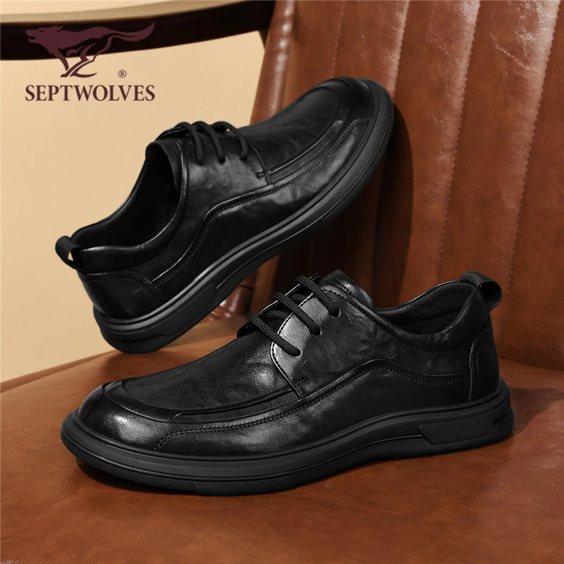 七匹狼商务英伦上班男款爆款2025新款低帮鞋子干净感痞帅男鞋0604