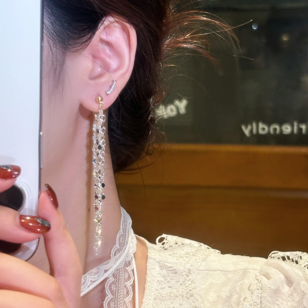 【耳畔银河】S925银针质感流苏轻奢小众高级感气质ins