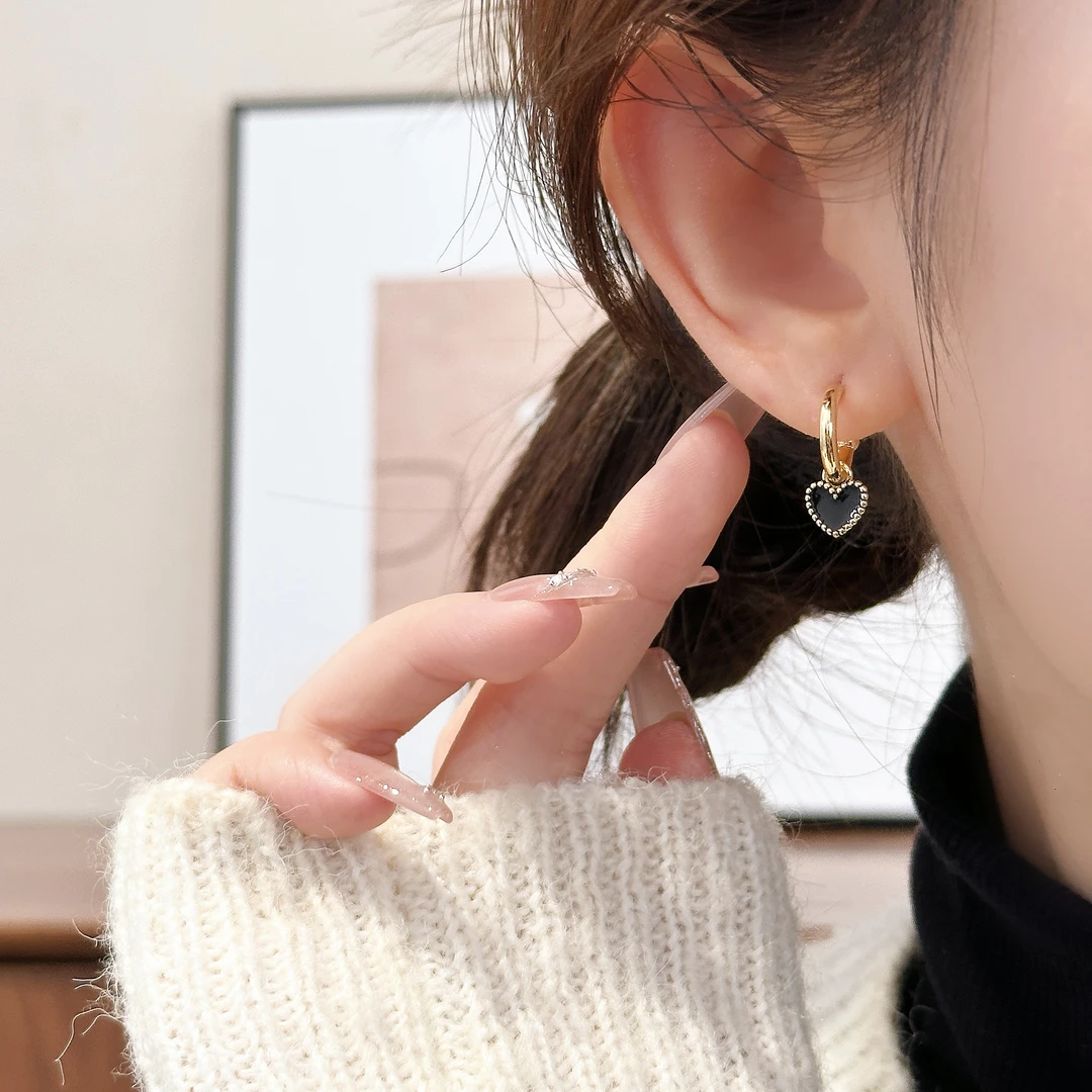 S925银针韩系爱心ins轻奢小众高级感气质个性