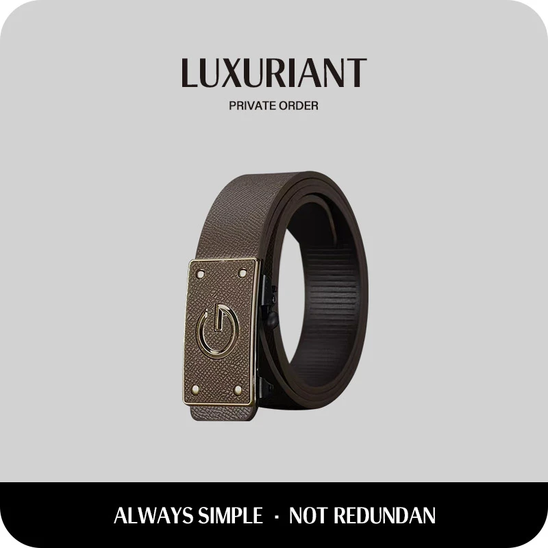 男士咖色G字腰带时尚休闲百搭商务韩版裤腰带中青年高档潮流男式