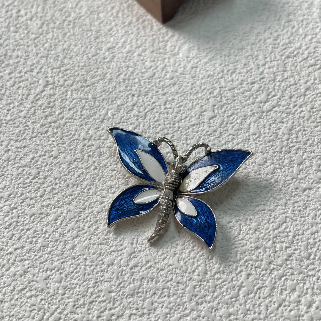 铜合金胸针 【六六中古】孤品复古蝴蝶胸针kmm097
