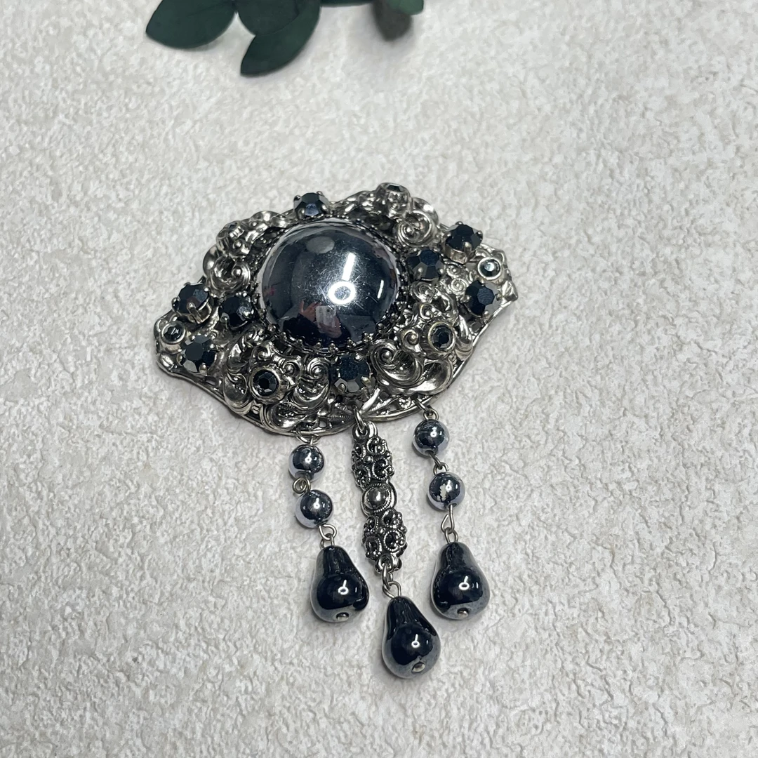 铜合金琉璃胸针 【六六中古】孤品复古胸针th3693