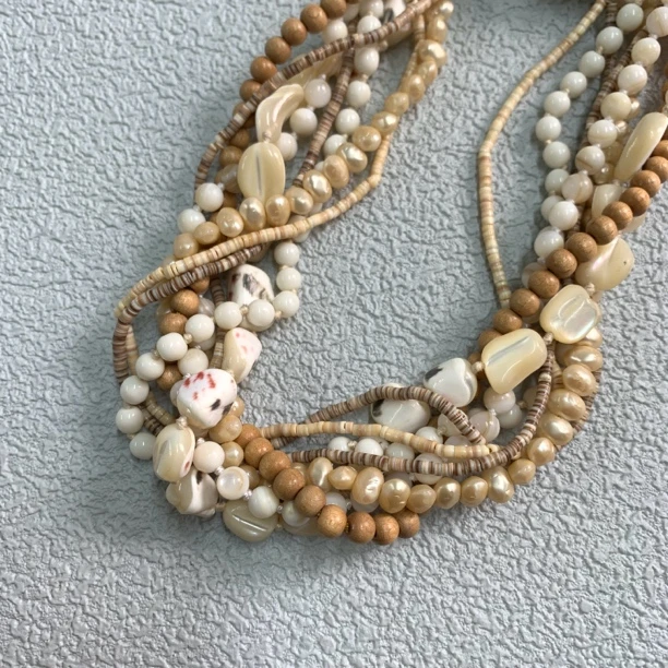 铜合金贝壳项链 【六六中古】孤品复古项链aw6655长44cm