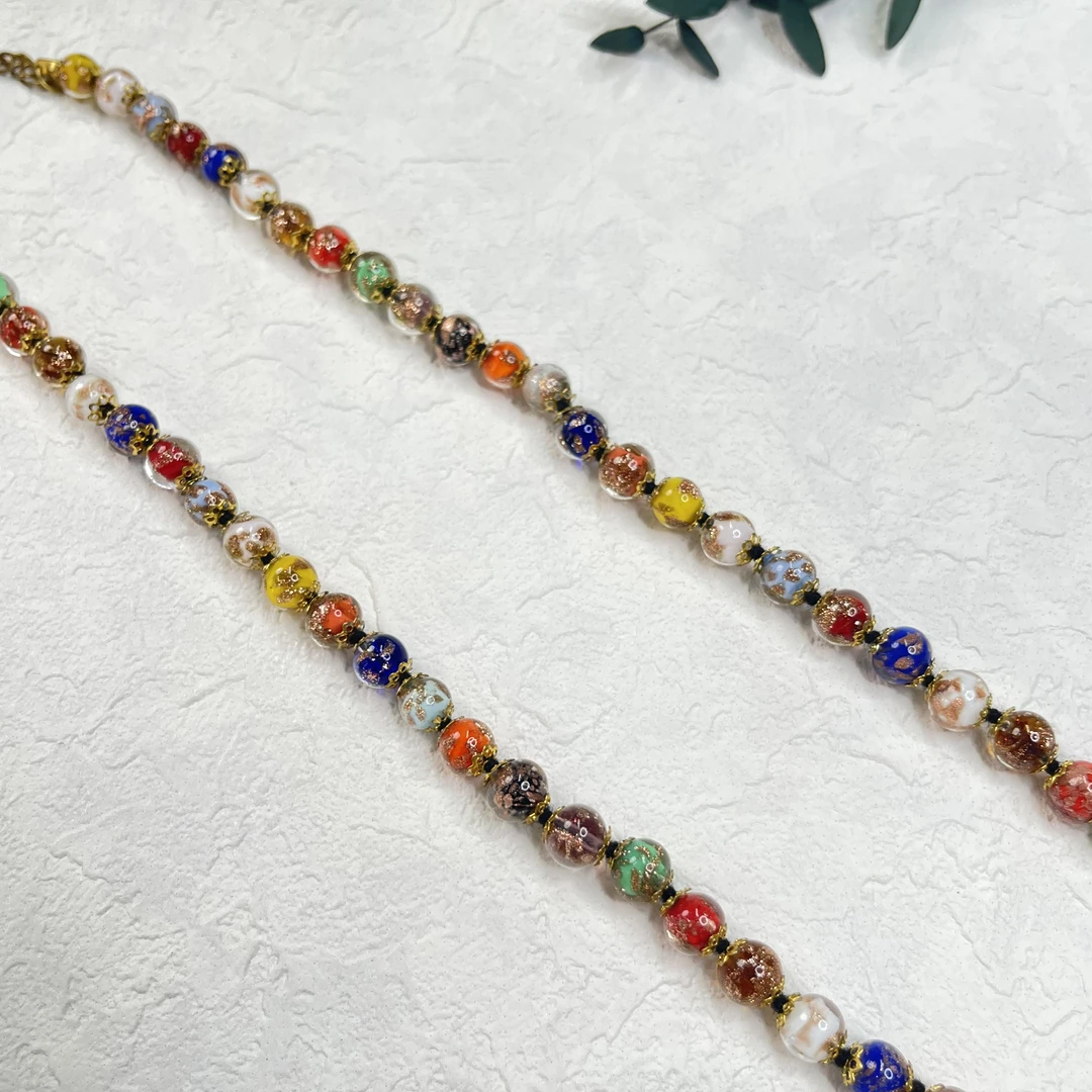 铜合金琉璃项链 【六六中古】孤品复古项链th1677链长63-70cm