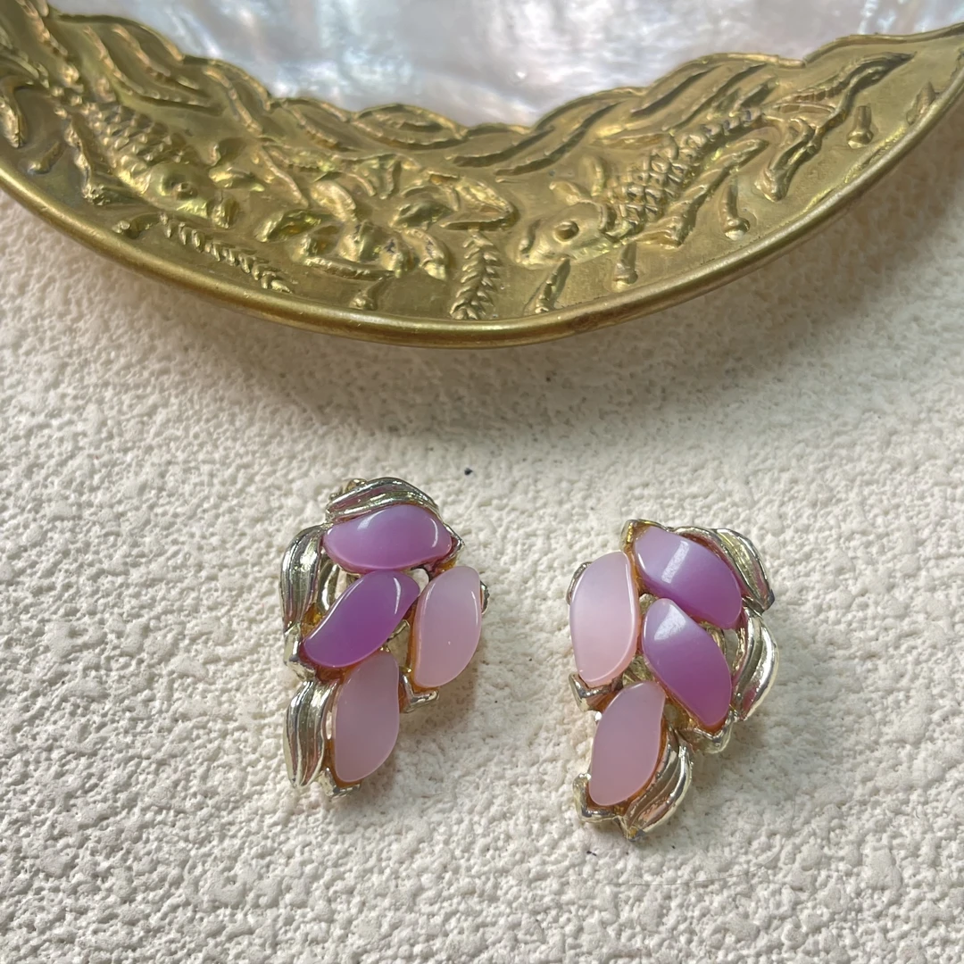 铜合金耳饰 【六六中古】孤品复古耳夹km9416