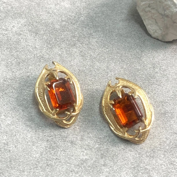 铜合金耳饰 【六六中古】孤品复古耳夹km1703考