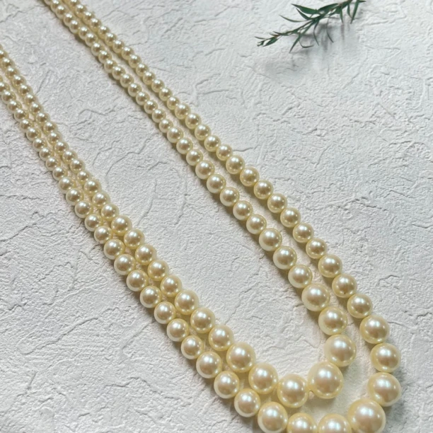 铜合金仿珍珠项链 【六六中古】孤品双层优雅感项链aw7888链长61cm