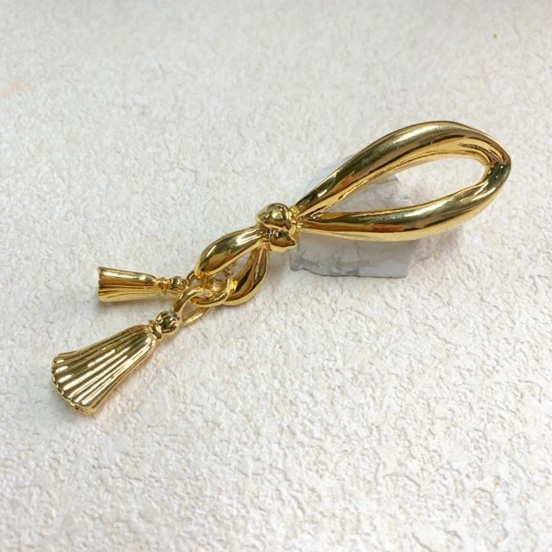铜合金胸针 【六六中古】孤品复古绳结胸针ad3201