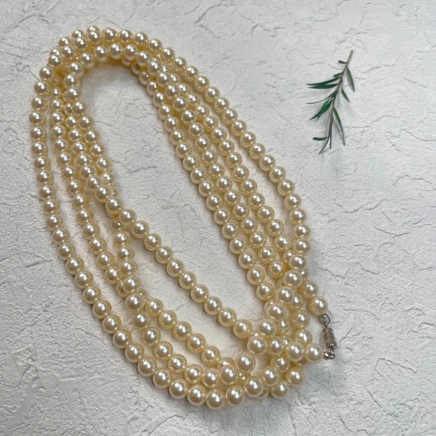 铜合金仿珍珠项链 【六六中古】孤品可叠戴优雅感项链aw7917链长150