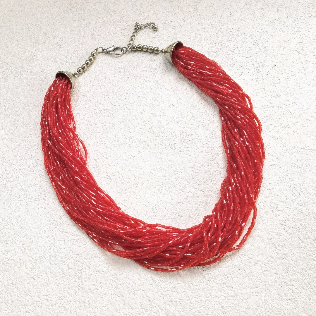 铜合金树脂项链 【六六中古】孤品复古项链th382长47-52