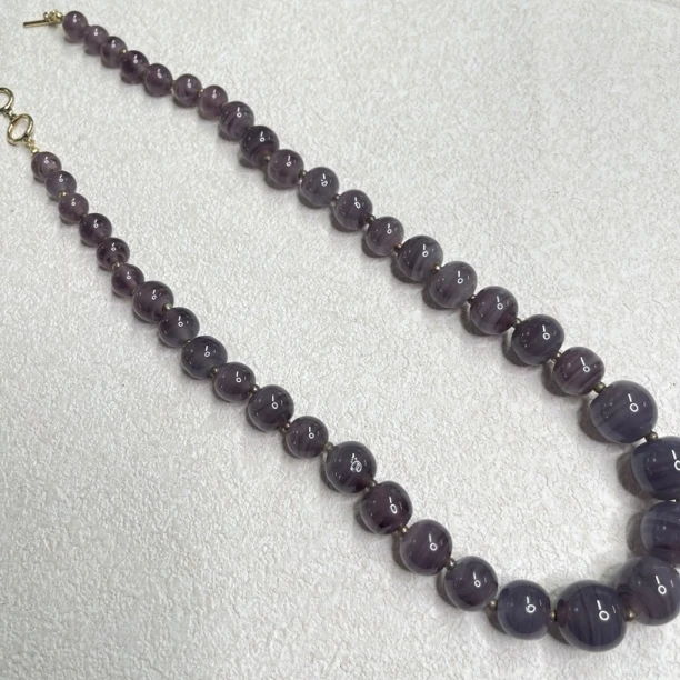 铜合金琉璃项链 【六六中古】孤品复古项链aw8334链长57-65cm