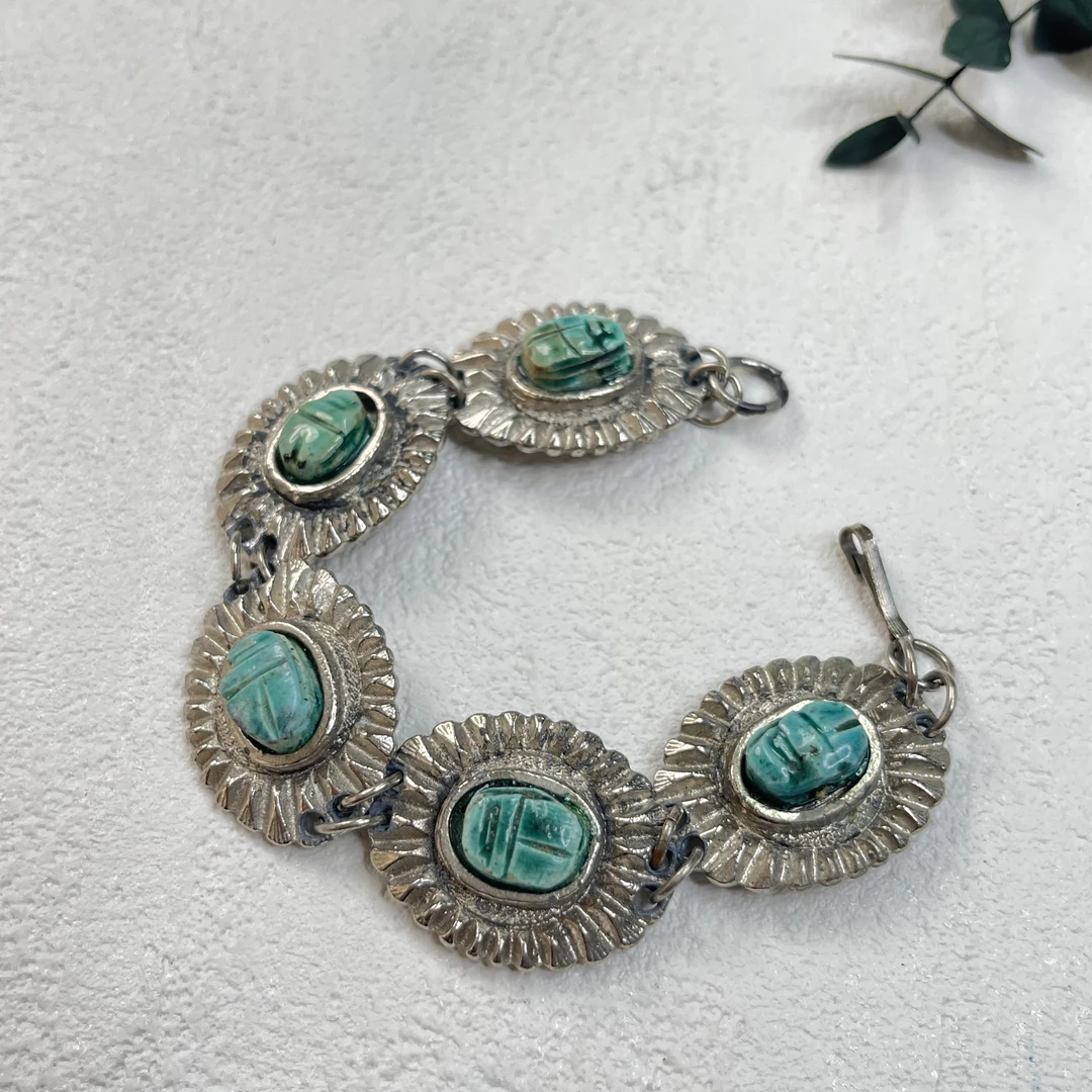 铜合金手链 【六六中古】孤品复古手链as1294手围17