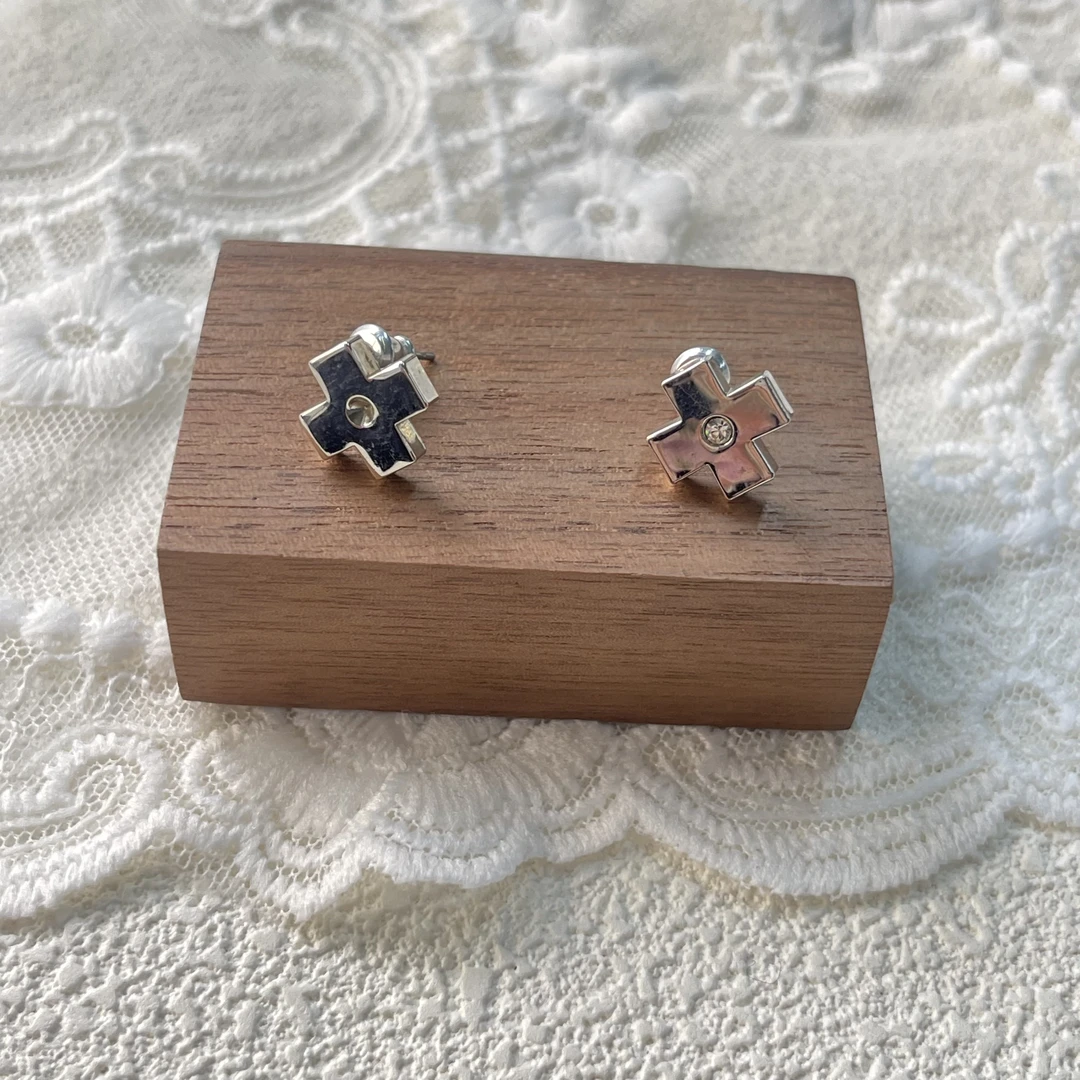 铜合金耳饰 【六六中古】孤品复古耳钉ap3958